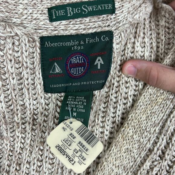 NWT Vintage Abercrombie and finch grandpa button up Tan sweater vest - Picture 9 of 12